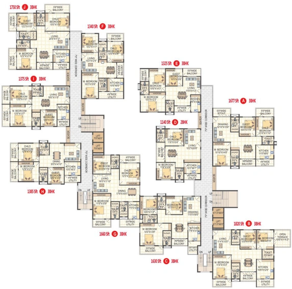 Floor Plan of Omcon Reign Forest in Madhurawada, Visakhapatnam - Image 170141
