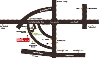 Location of Poojaa Diamond Villas - Image 170190