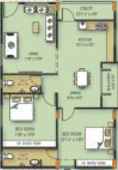 2 BHK Flat in Sardar Nest Senora in Gajuwaka, Visakhapatnam - Image 816438