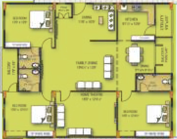 3 BHK Flat in Sardar Nest Senora in Gajuwaka, Visakhapatnam - Image 816441