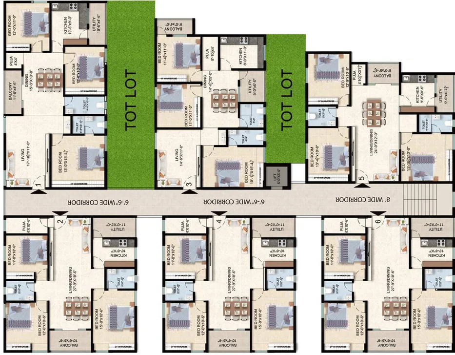 Floor Plan of Sai Ram Grand in Chinnamushidiwada, Visakhapatnam - Image 170202