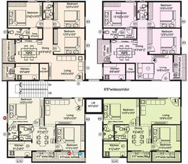 Floor Plan of Vaishno Brindavan Vihar in Madhurawada, Visakhapatnam - Image 170223