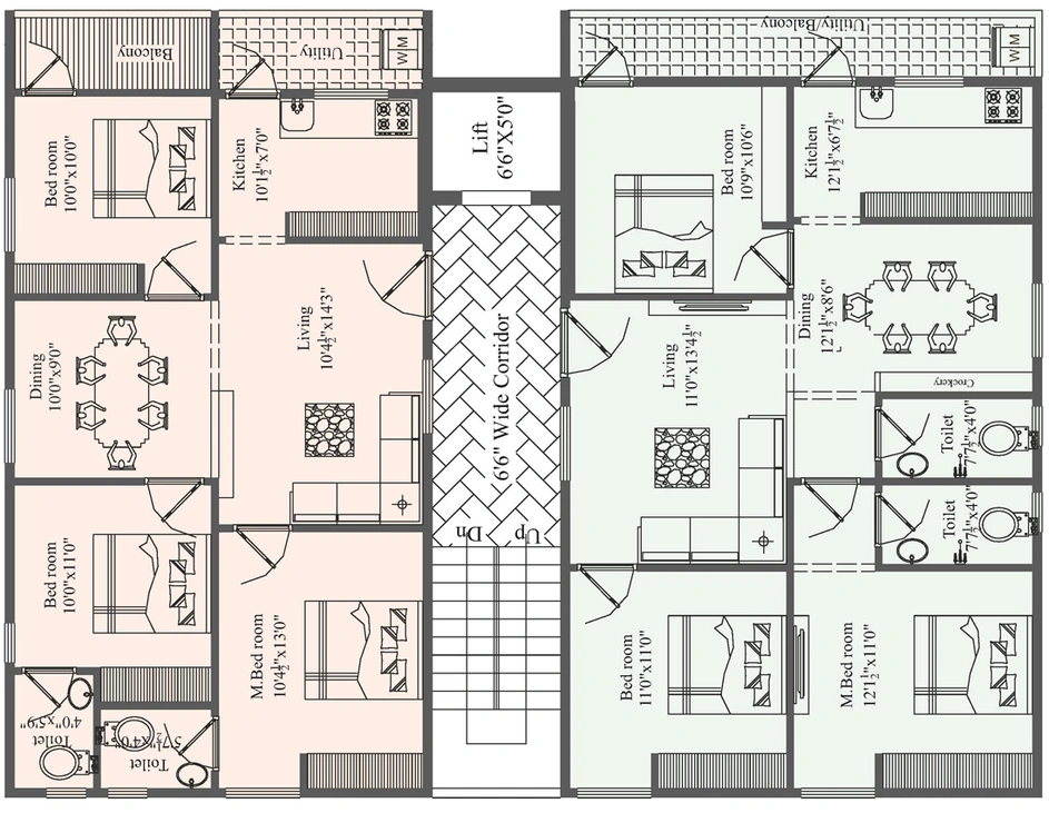 Floor Plan of Vaishno Vandana in Madhurawada, Visakhapatnam - Image 170273