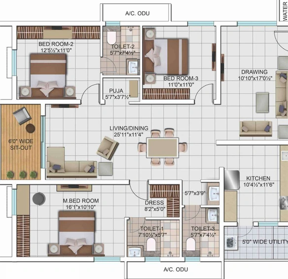 3 BHK Flat in My Home Tarkshya in Kokapet, Hyderabad - Image 747961