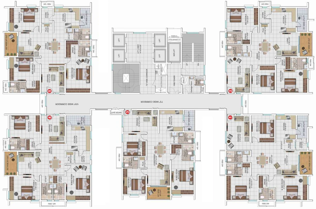 Floor Plan of My Home Tarkshya in Kokapet, Hyderabad - Image 114358