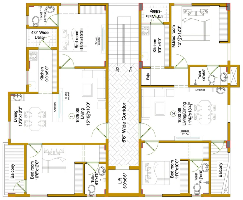 Floor Plan of Vaishno Vasudha in Madhurawada, Visakhapatnam - Image 170320