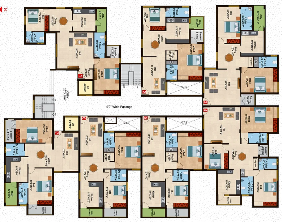 Floor Plan of Sree Daksha Hreeva in Selvapuram, Coimbatore - Image 170314