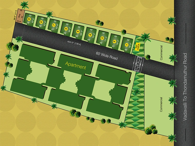 Master Plan of Sree Daksha Sanshray Phase 1 in Vadavalli, Coimbatore - Image 170379