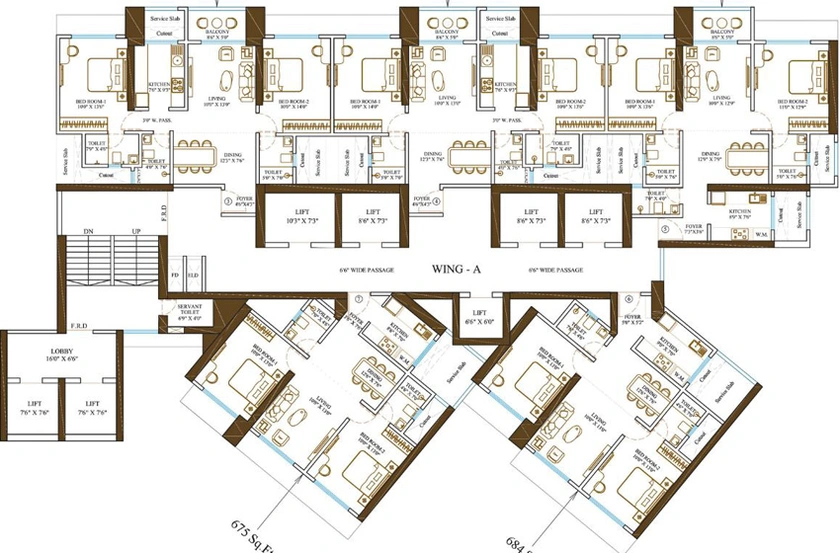 Floor Plan of Promesa Fremont in Parel East, Mumbai - Image 114636