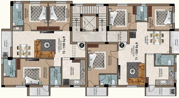 Floor Plan of MP Klas in Pallavaram, Chennai - Image 170486