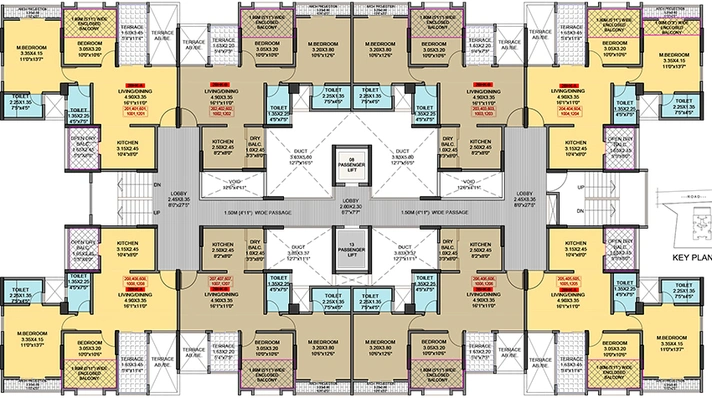 Floor Plan of Arruj Aashirwad Homes in Ravet, Pune - Image 170600