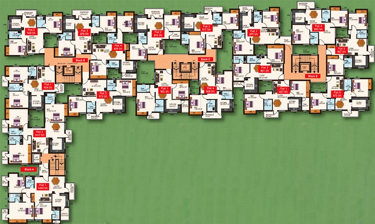 Floor Plan of Ramani Green Park in Ganapathy, Coimbatore - Image 170680