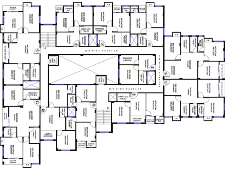 Floor Plan of Realtech The Indiana in Rajarhat, Kolkata - Image 171031
