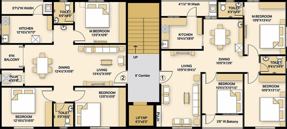 Floor Plan of Burugupalli Surya in Dwaraka Nagar, Visakhapatnam - Image 171047