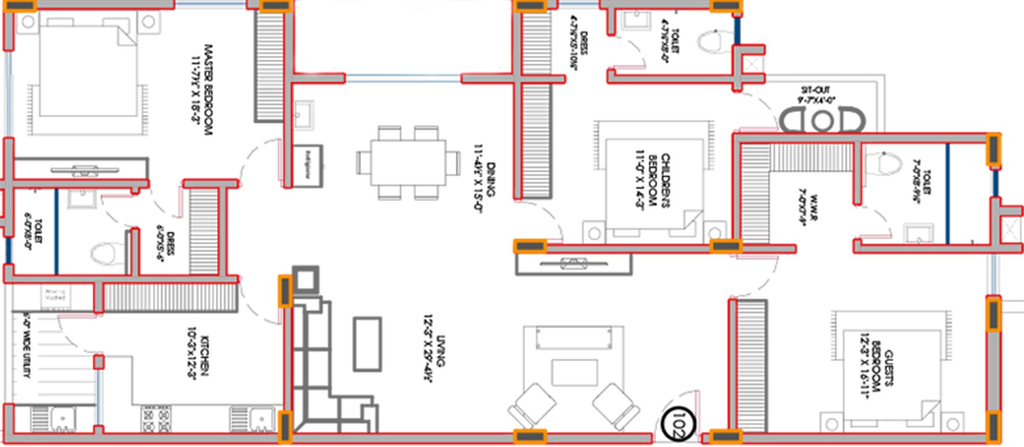 3 BHK Flat in Fame Enclave in Rushikonda, Visakhapatnam - Image 816800