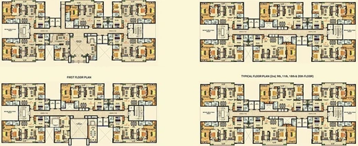Floor Plan of Omaxe Kingston in Gomti Nagar Extension, Lucknow - Image 171172