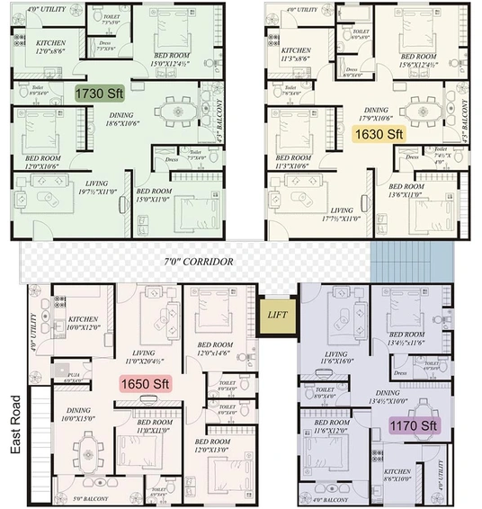 Floor Plan of Chilukuris Golden Gates in Madhurawada, Visakhapatnam - Image 171281