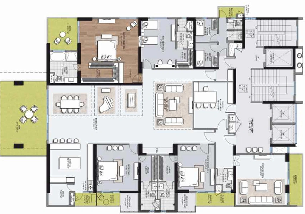 4 BHK Flat in BE Prestigia in Gomti Nagar Extension, Lucknow - Image 816904