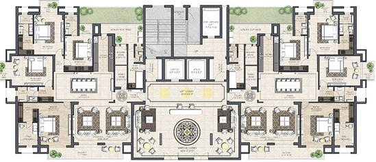 Floor Plan of Omaxe The Legends in Gomti Nagar Extension, Lucknow - Image 171376