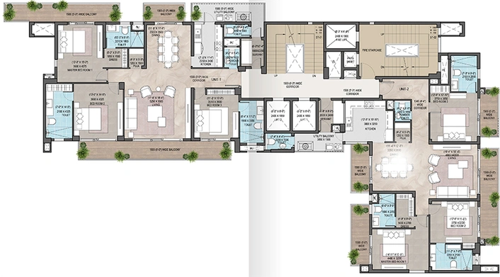 Floor Plan of Shalimar One World 21 in Gomti Nagar Extension, Lucknow - Image 171413