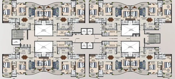 Floor Plan of Jashn Elevate Club Towers in Sushant Golf City, Lucknow - Image 171545