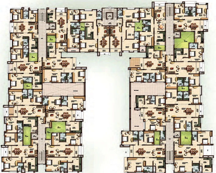Floor Plan of Coromandel Coral Cascade in Pallikaranai, Chennai - Image 171590