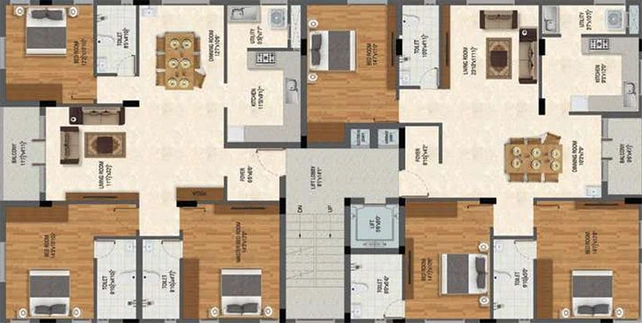 Floor Plan of Salma SNKP Illam in T Nagar, Chennai - Image 171726
