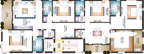 Floor Plan of Pushkar Aurora in Anna Nagar, Chennai - Image 171882
