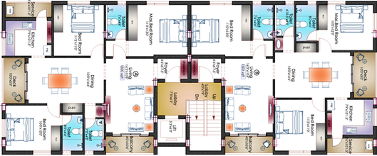Floor Plan of Pushkar Gopalan Nivas in Anna Nagar, Chennai - Image 171916