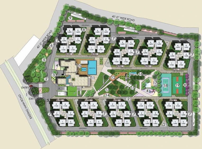Master Plan of Honer Vivantis in Gachibowli, Hyderabad - Image 114392