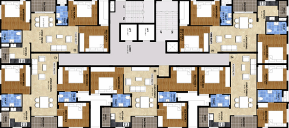 Floor Plan of Pushkar Epica in Korattur, Chennai - Image 172320