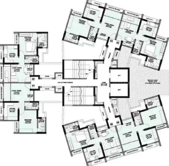 Floor Plan of Terraform Elite Platina in Kolshet Road, Thane - Image 172412