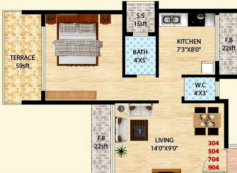 1 BHK Flat in Unimont RSM Athena in Ulwe, Navi Mumbai - Image 817353