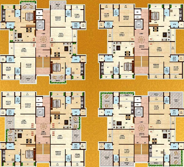 Floor Plan of Unimont RSM Niyati in Dronagiri, Navi Mumbai - Image 172575