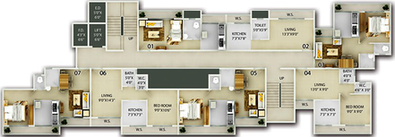 Floor Plan of Unimont Empire in Khopoli, Navi Mumbai - Image 172597