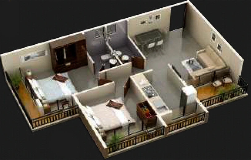 2 BHK Flat in Unimont Imperia in Khopoli, Navi Mumbai - Image 817382