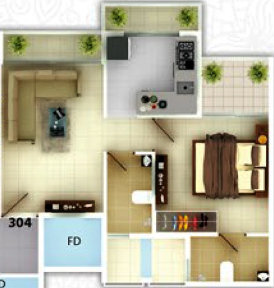 1 BHK Flat in Unimont Sapphire in Ulwe, Navi Mumbai - Image 817400