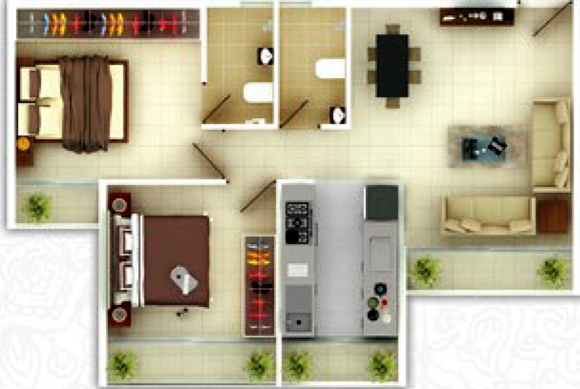 2 BHK Flat in Unimont Sapphire in Ulwe, Navi Mumbai - Image 817401