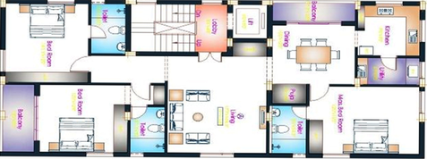Floor Plan of Pushkar Asta in Anna Nagar, Chennai - Image 172707