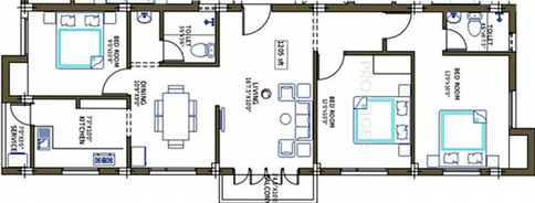 3 BHK Flat in Pushkar Divya Nilayam in Anna Nagar, Chennai - Image 817412