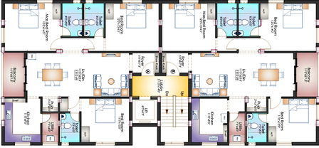 Floor Plan of Pushkar Golden Glow in Aminjikarai, Chennai - Image 172731