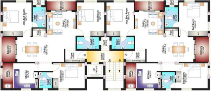 Floor Plan of Pushkar MG Residences in Anna Nagar, Chennai - Image 172750