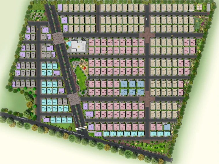 Master Plan of Magnas Majestic Meadows in Kollur, Hyderabad - Image 115003