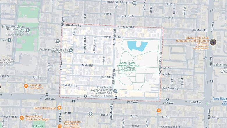Location of Pushkar Tarisha in Anna Nagar, Chennai - Image 172779