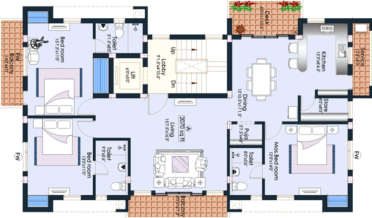 3 BHK Flat in Pushkar DS Aishwaryam in Anna Nagar, Chennai - Image 817498