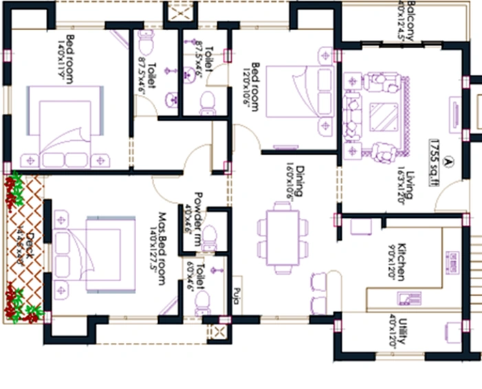 3 BHK Flat in Pushkar Jose Angels in Anna Nagar, Chennai - Image 817506