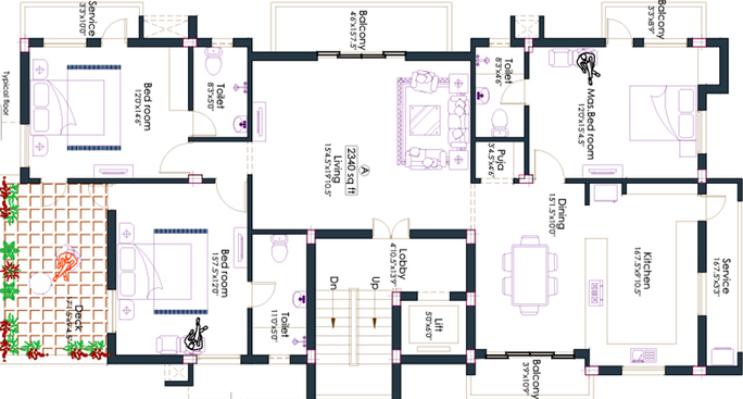 3 BHK Flat in Pushkar Prakriti in Anna Nagar, Chennai - Image 817535