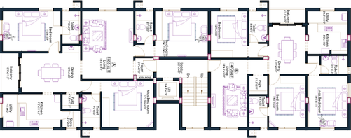 Floor Plan of Pushkar Radiance in Shenoy Nagar, Chennai - Image 173061