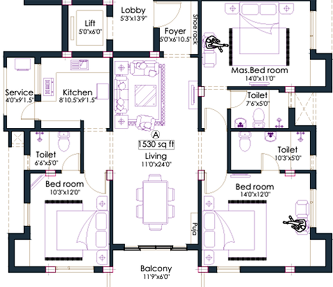 3 BHK Flat in Pushkar Shrinika in Anna Nagar, Chennai - Image 817552