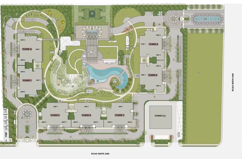 Master Plan of AU The Sunflower Phase 1 in NH 24, Ghaziabad - Image 173161